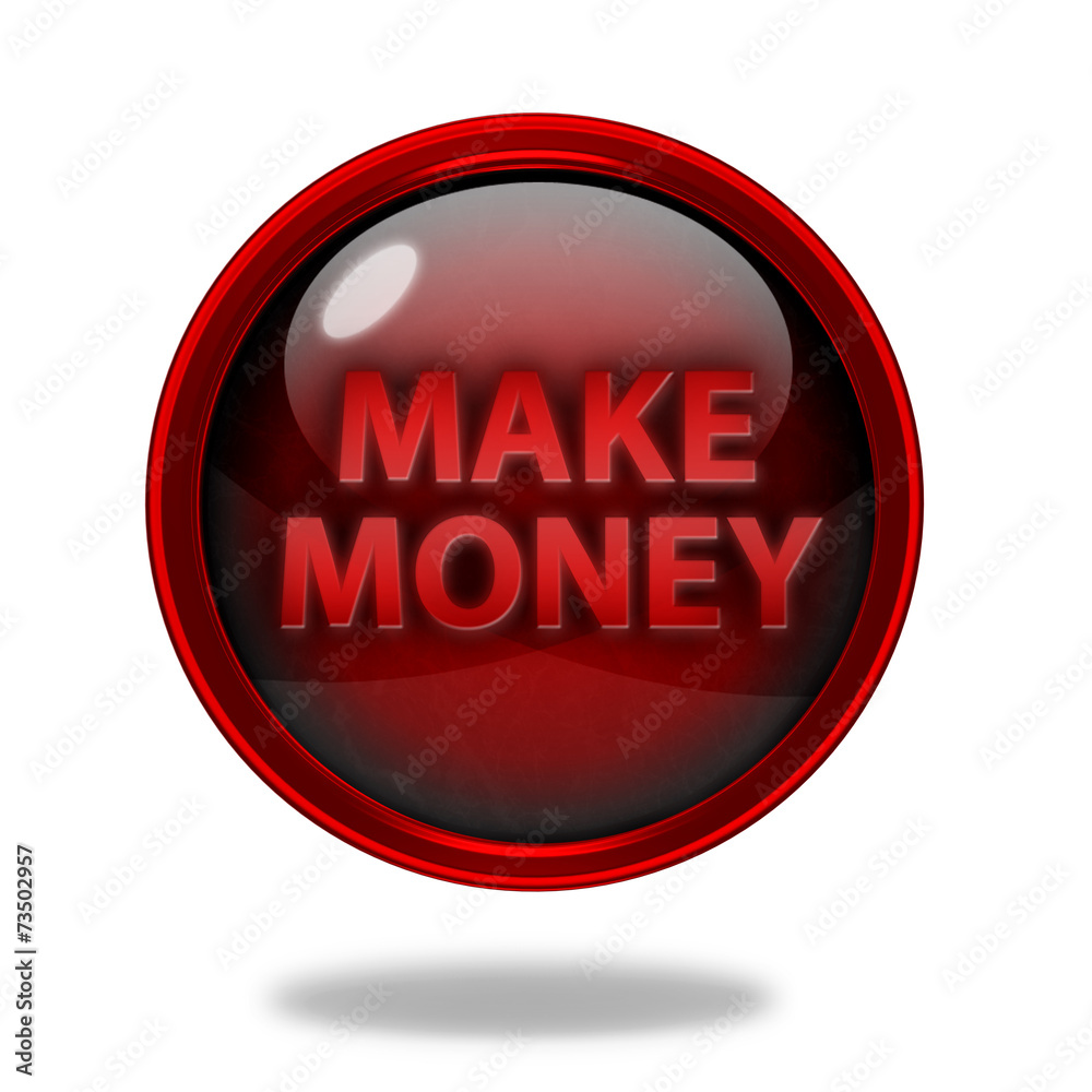 Make money circular icon on white background Make money circular icon on white background