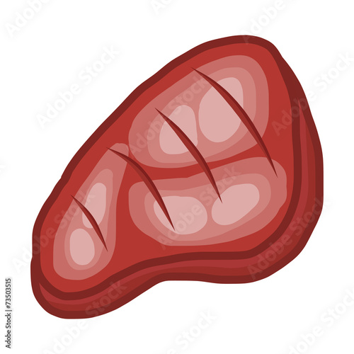 meat steak isolated illustration