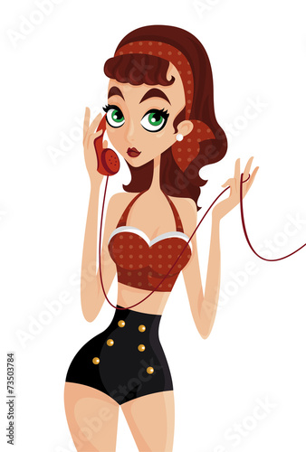 Pin up al telefono photo