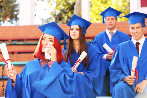 Graduate students wearing g...