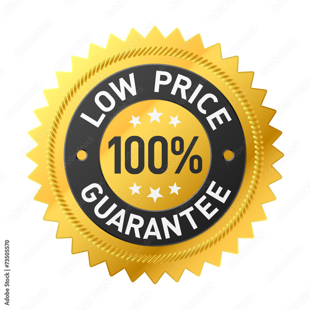100% low price guarantee sticker