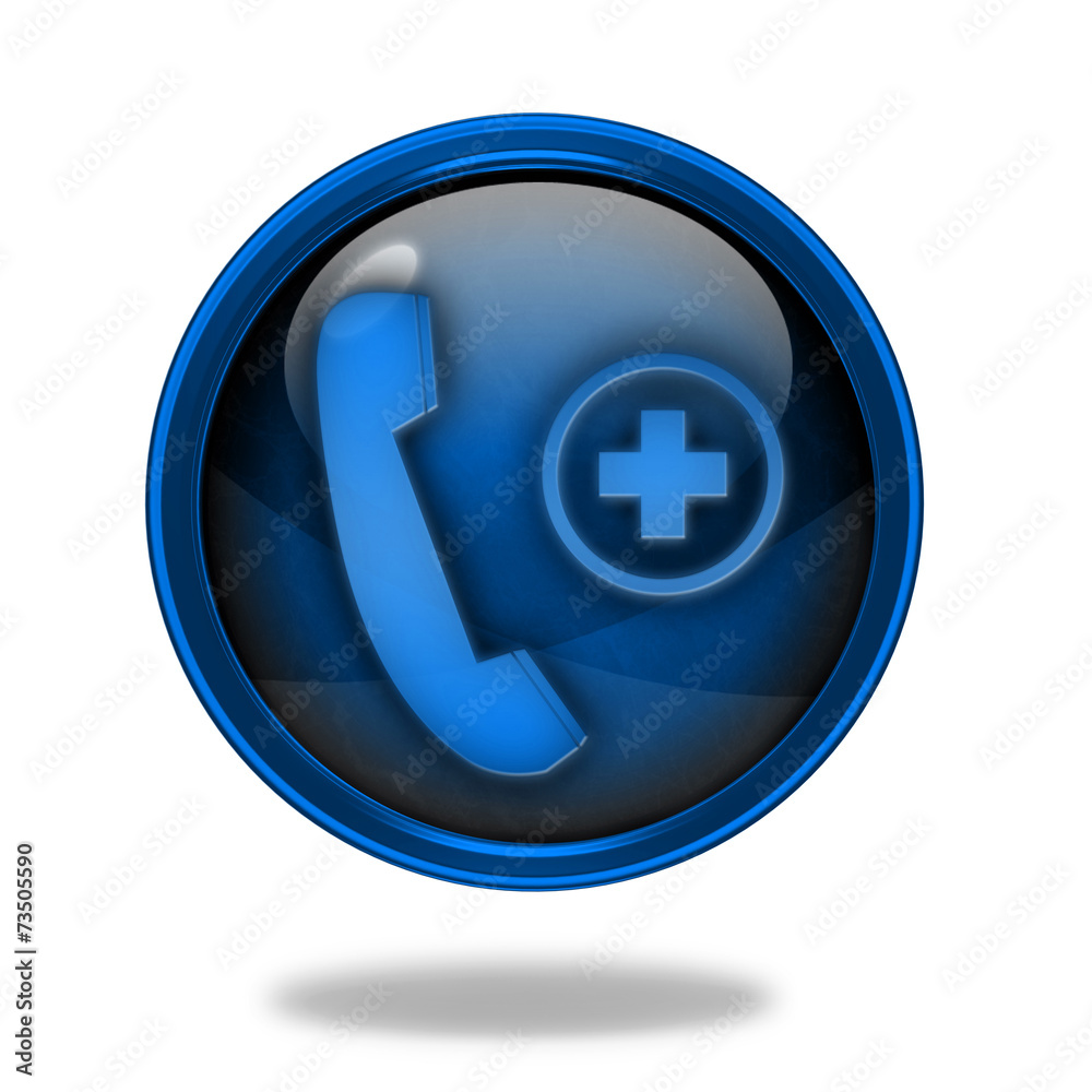 Emergencycircular icon on white background Emergencycircular icon on white background