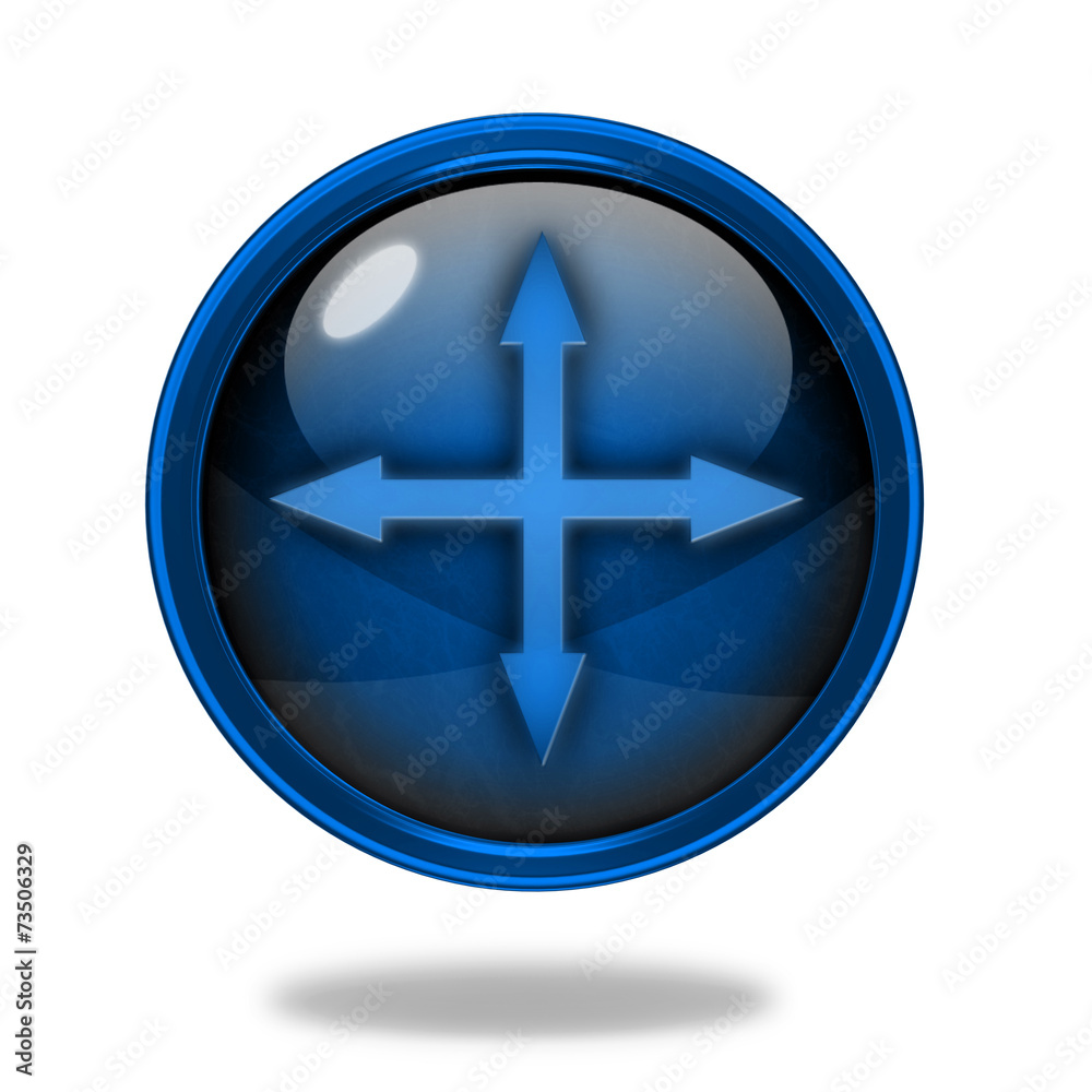 Arrow  circular icon on white background
