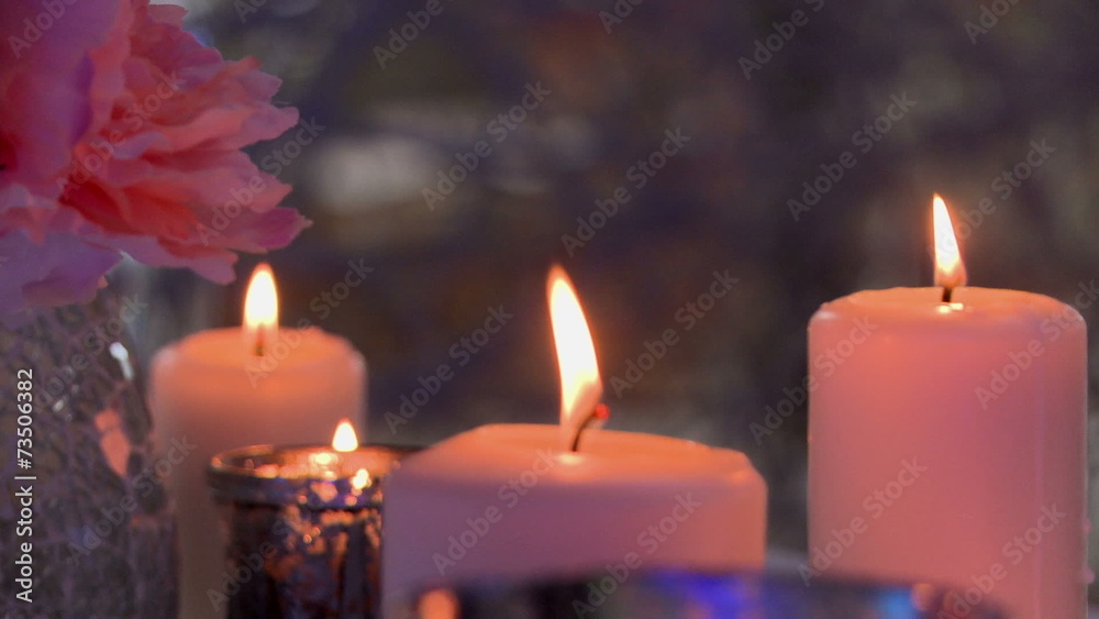 Flickering flame of candles, close-up Flickering flame of candles, close-up