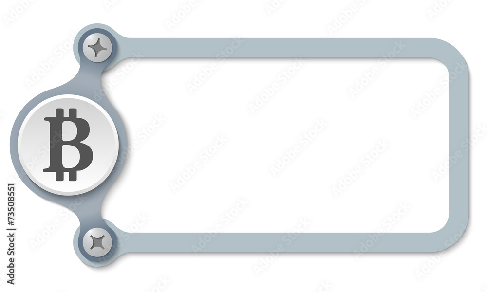 vector frame with screws and bit coin symbol vector frame with screws and bit coin symbol