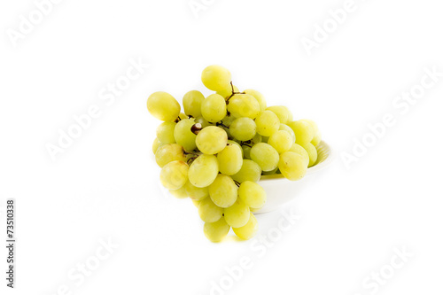 Bowl with white grapes