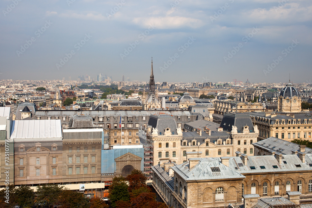 Roofs of Paris, France.