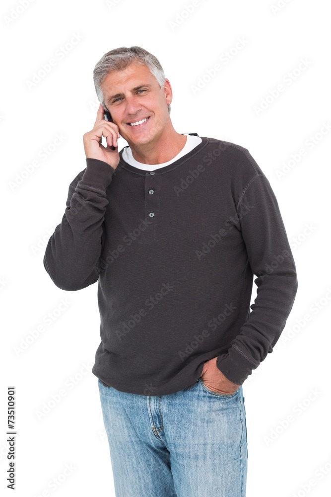 Casual man on the phone Casual man on the phone
