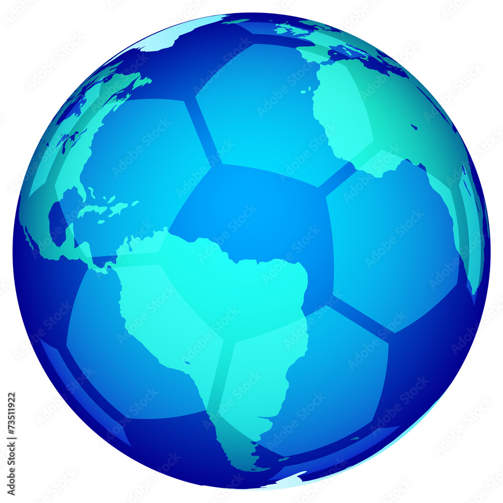 Fototapeta premium Soccerball globe