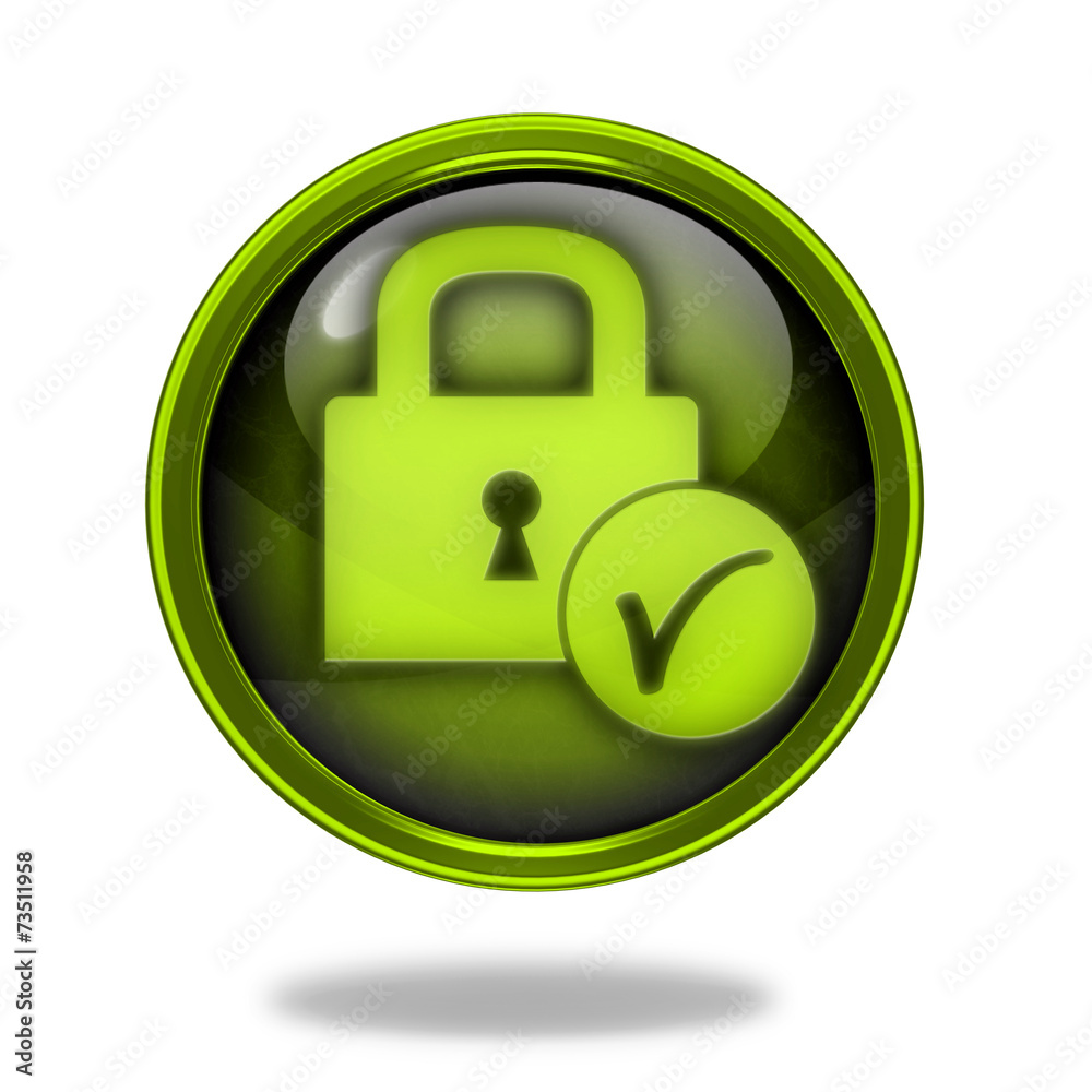 Lock circular icon on white background Lock circular icon on white background