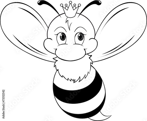 Bienenkönigin Ausmalbild