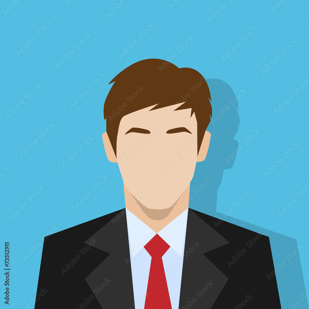 businessman profile icon male portrait flat businessman profile icon male portrait flat