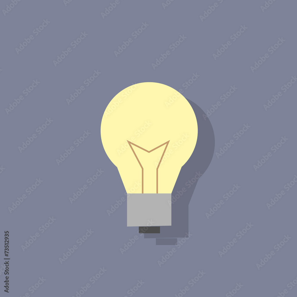 lamp idea icon flat design vector lamp idea icon flat design vector