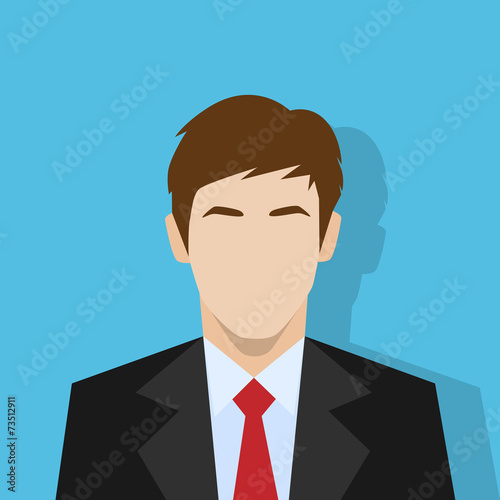 businessman profile icon male portrait flat
