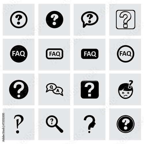 Vector faq icon set