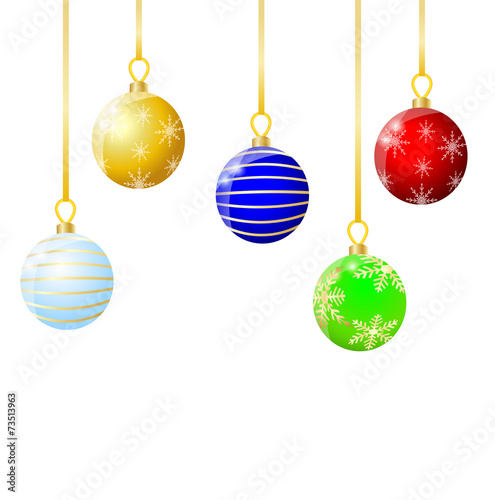 festive christmas background with balls