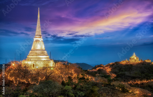 Beautiful night light with Phra Nakhon Khiri