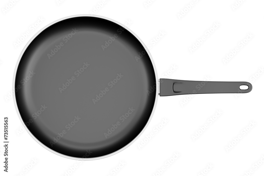 top view of fryer pan isolated on white background top view of fryer pan isolated on white background