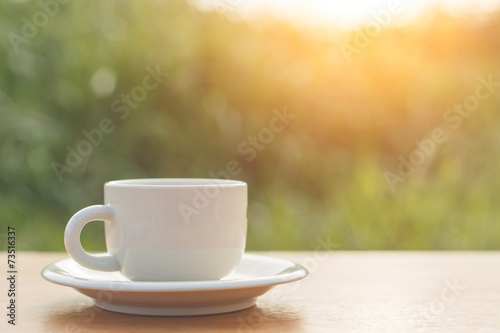 A cup of coffee on the table