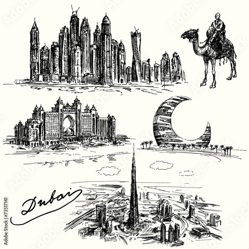 Dubai - hand drawn collection