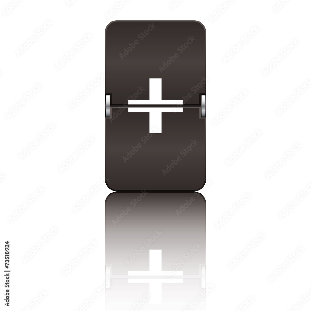 Obraz premium Departure board letter black - plus