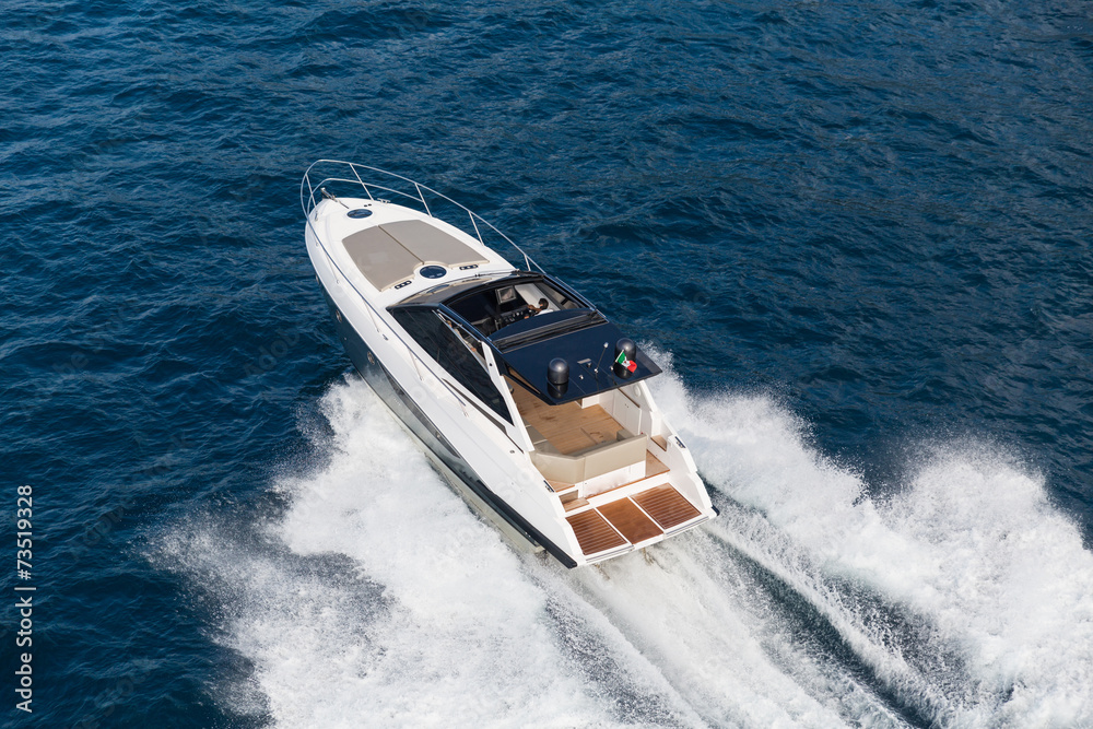 Fototapeta premium Motor yacht, rio yacht, fast yacht, italy