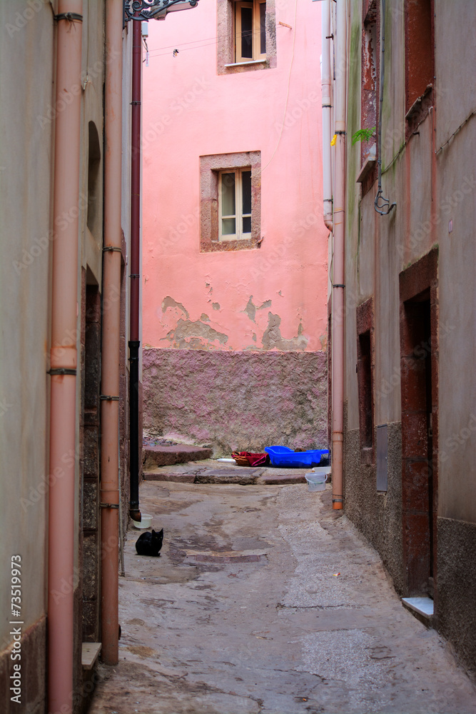 backstreet in Bosa, Italy