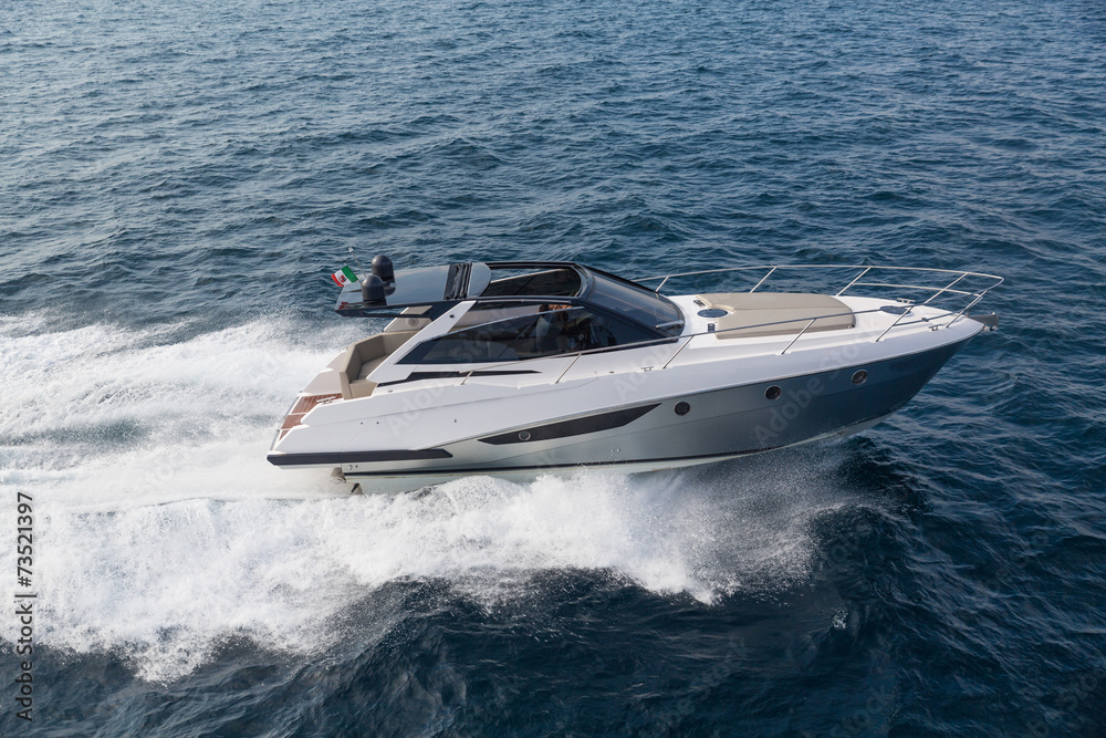 Fototapeta premium Motor yacht, rio yacht, fast yacht, italy