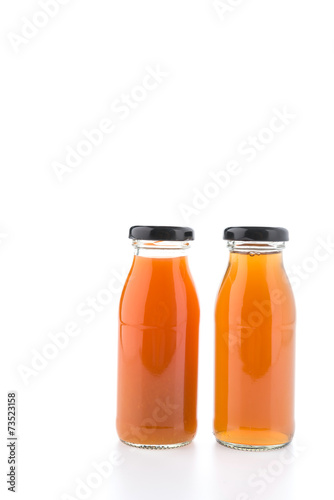 Juice bottle isolated on white background