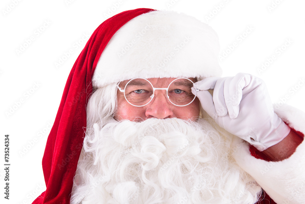 happy Santa Claus. Isolated happy Santa Claus. Isolated