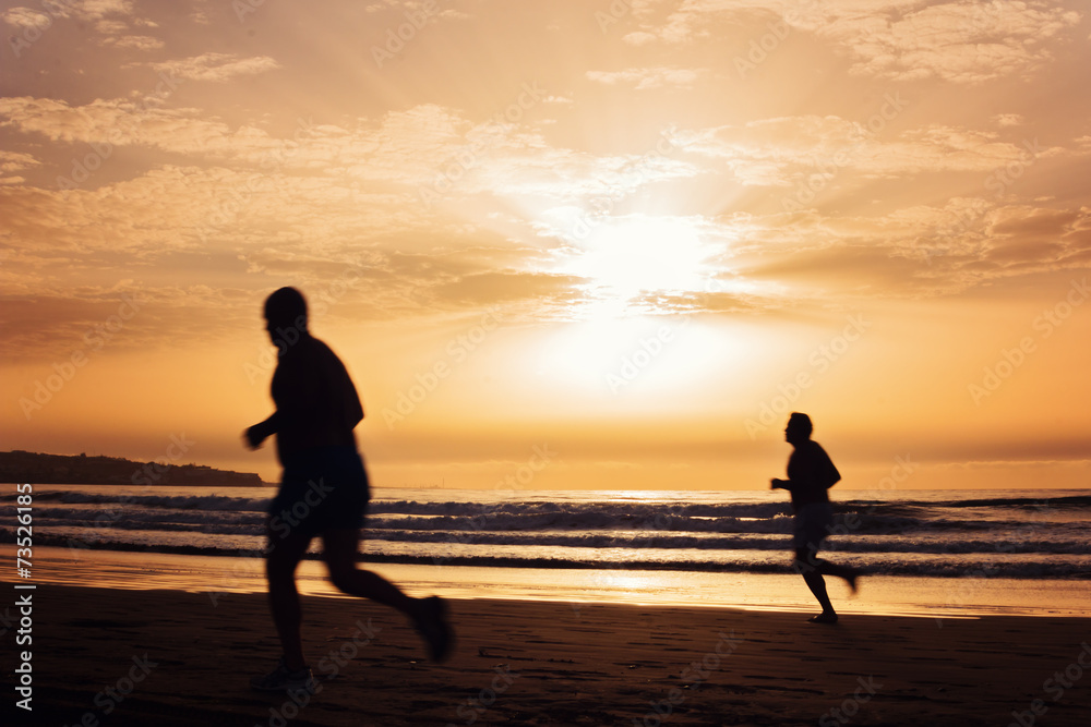 Frühsport am Strand