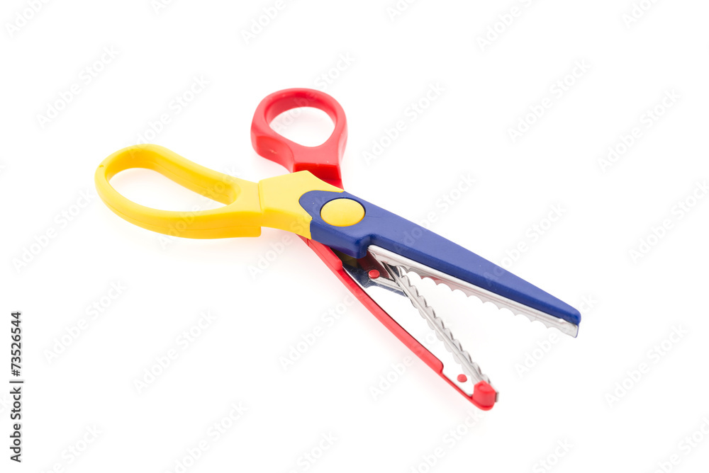 Zigzag scissor isolated on white background Zigzag scissor isolated on white background
