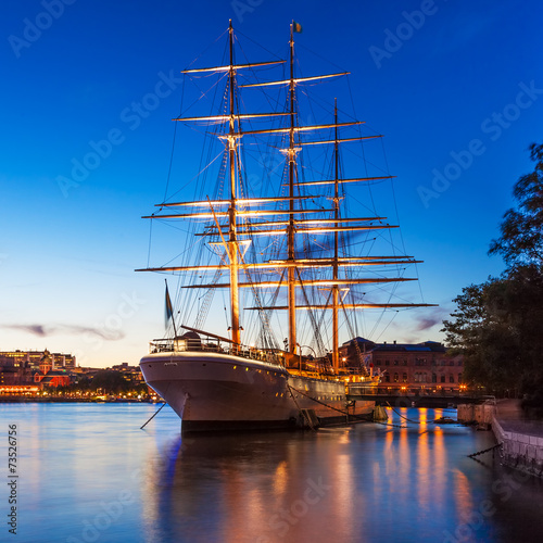 Photography Evening scenery of Stockholm, Sweden