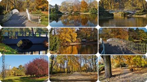 The colors of autumn ,Lodz - photo collage