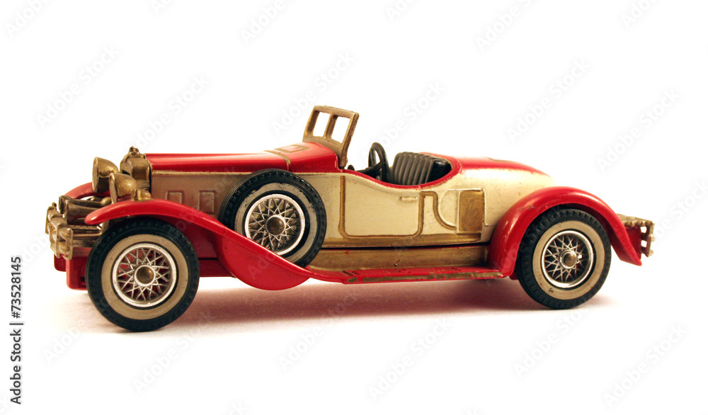 Picture of a 1931 stutz bearcat classic toy car, isolated