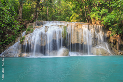 tropical waterfall in Deep forest