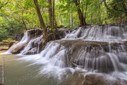 tropical waterfall in Deep forest