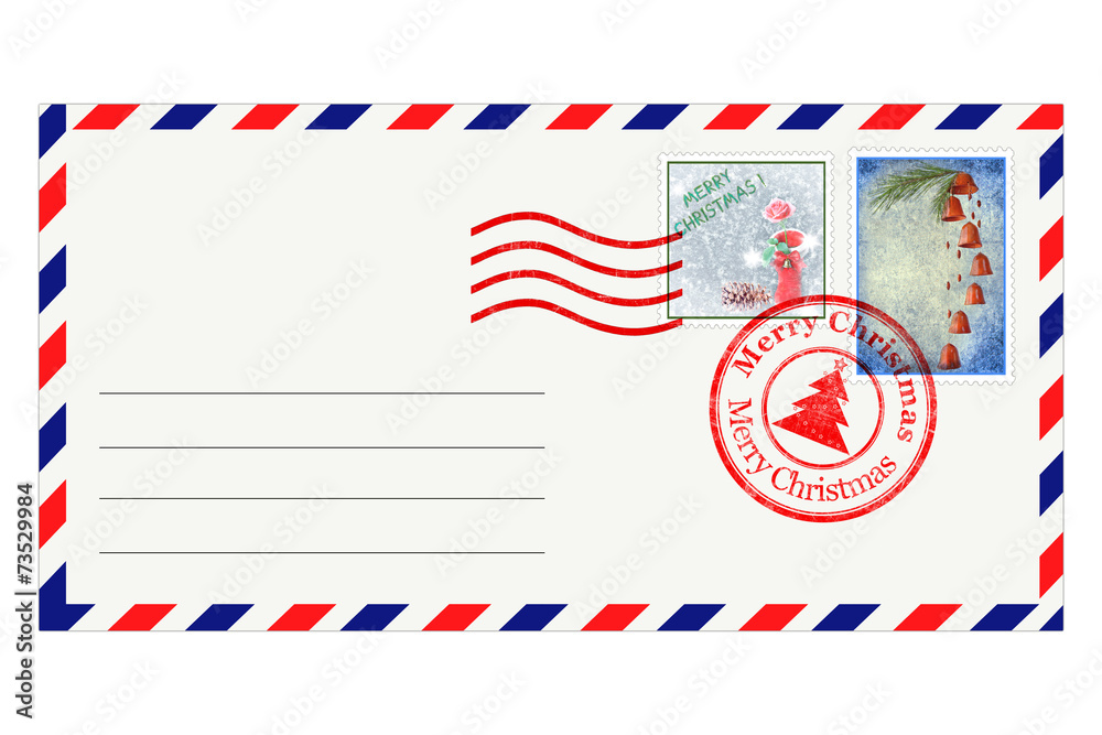 Christmas post envelope