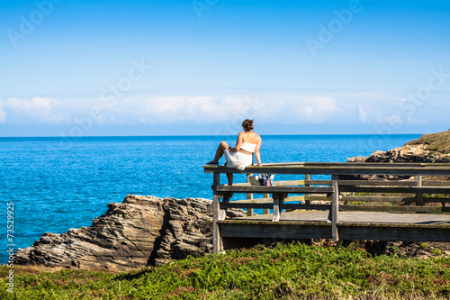 Young woman viewing the sea