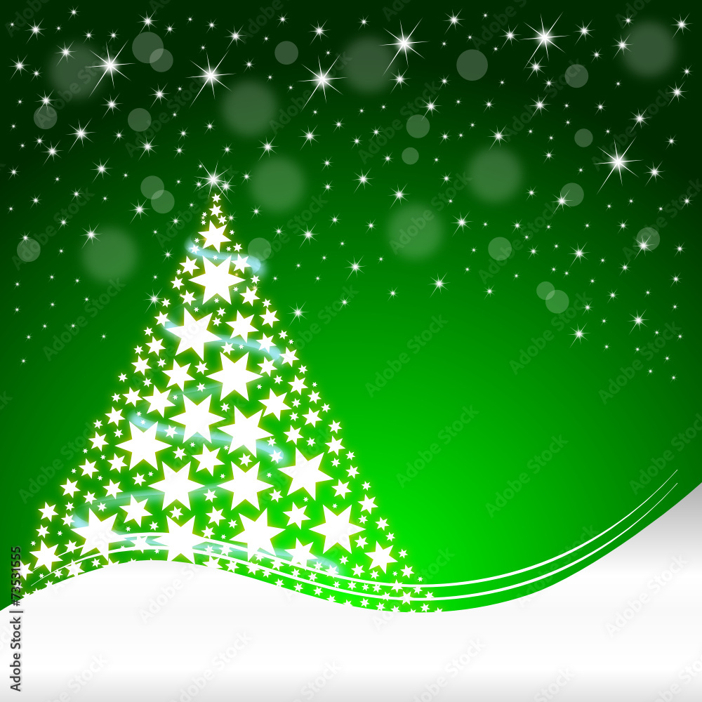 Weihnachtskarte mit Weihnachtsbaum