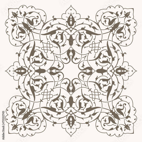 Traditional floral islamic ornament