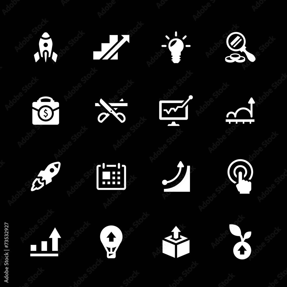Set icons of start-up Set icons of start-up