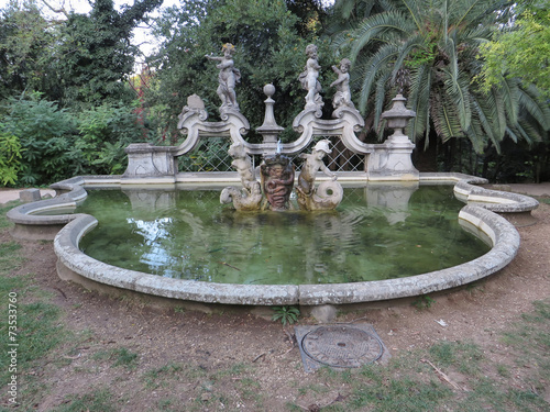 baroque fountain in Villa Sciarra photo