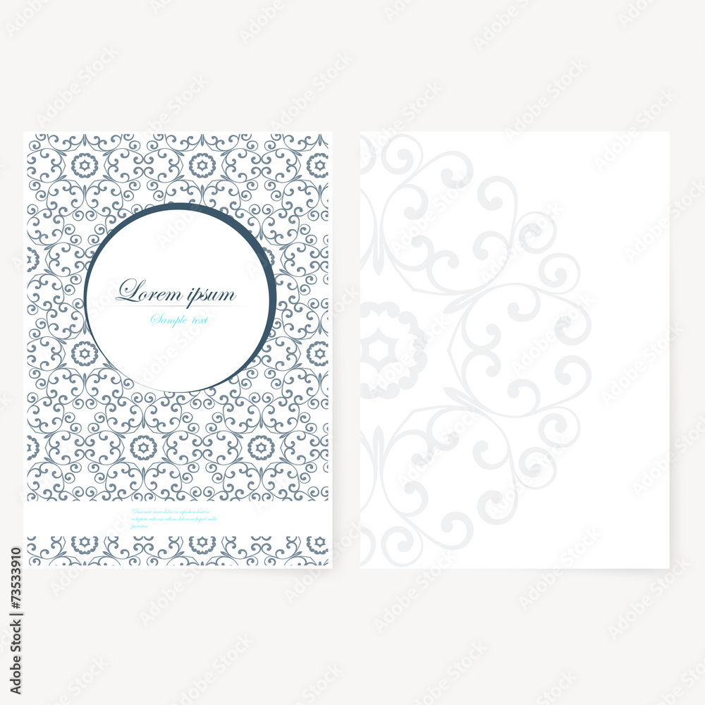 Decorative sheet of paper with oriental design Decorative sheet of paper with oriental design