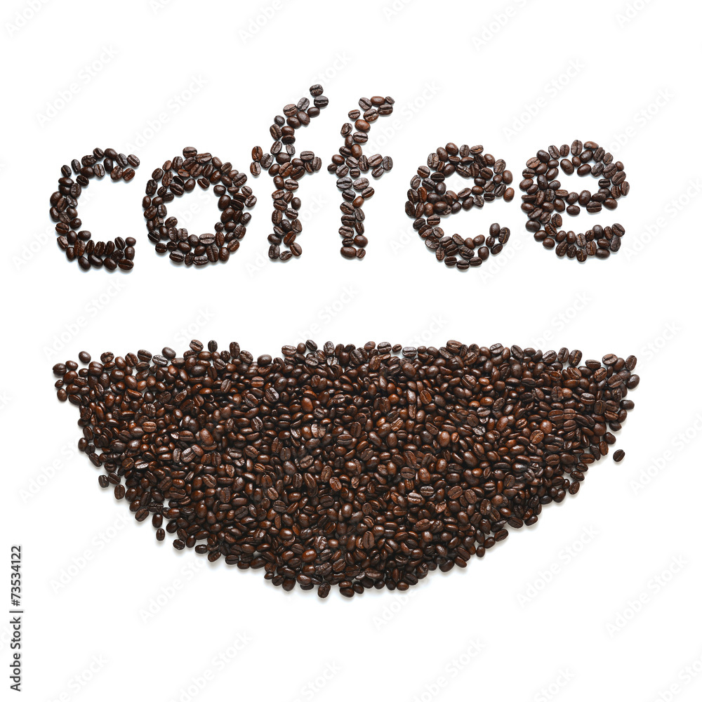Naklejka premium coffee word
