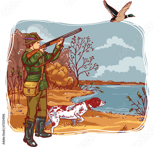Hunter with a dog