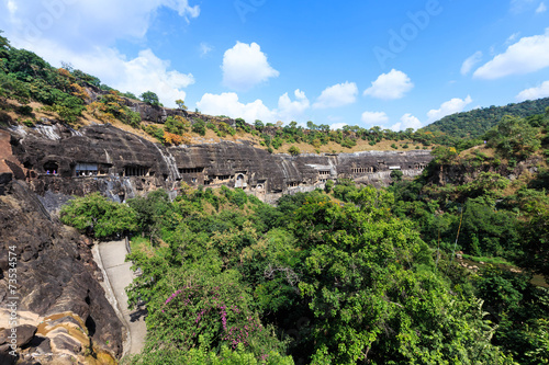 Ajanta caves world heritage near Aurangabad, India photo