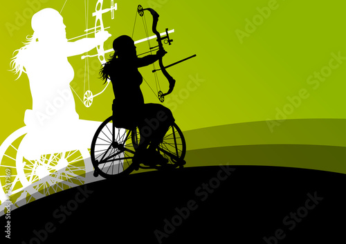 Active disabled young women in a wheelchair detailed health care