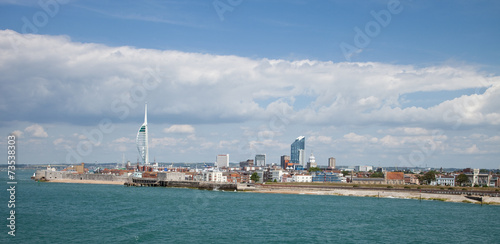 Panorama sur le port de Southampton sur la Manche 