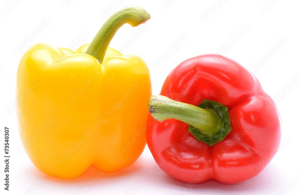 Colored Peppers Isolated On White Background Colored Peppers Isolated On White Background